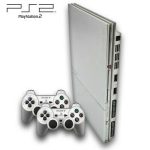خرید PS2 نقره ای سی دی خور و فلش خور با دو دسته