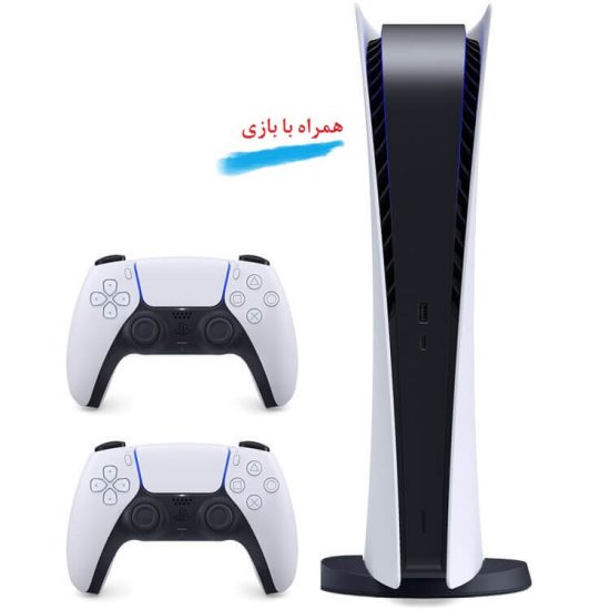 خرید PS5 دیجیتال ریجن 3 با دو دسته همراه با بازی | قیمت ps5 digital 1118 دو دسته با بازی
