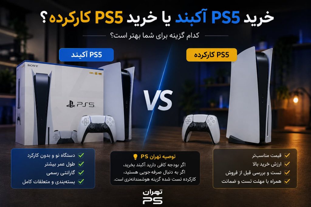 خرید PS5 آکبند یا خرید PS5 کارکرده؟