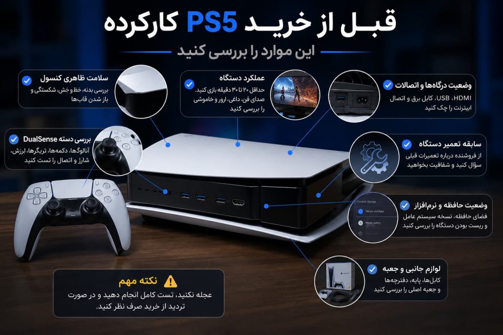 راهنمای قبل از خرید ps5 کارکرده